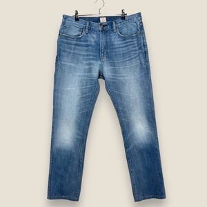 J Crew Vintage Slim Jeans Blue Wash Denim Straight Cotton Hand Crafted Men 33x32